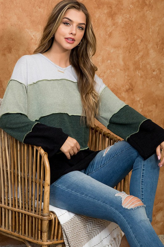 Hunter Color Block Sweater