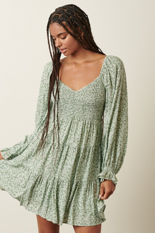 Sage Babydoll Dress