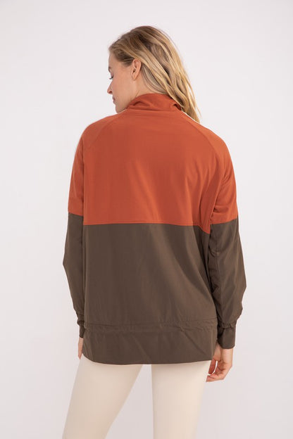 Color Block Half Zip Active Jacket