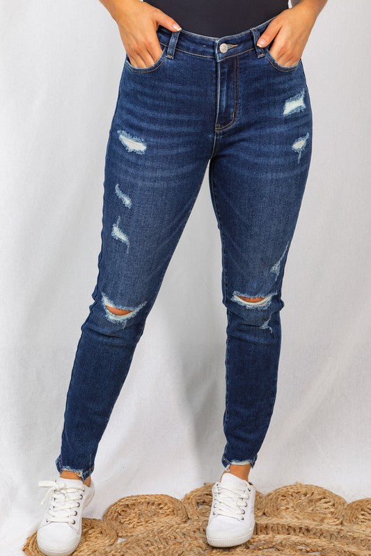 Layla Distressed Skinny Jeans