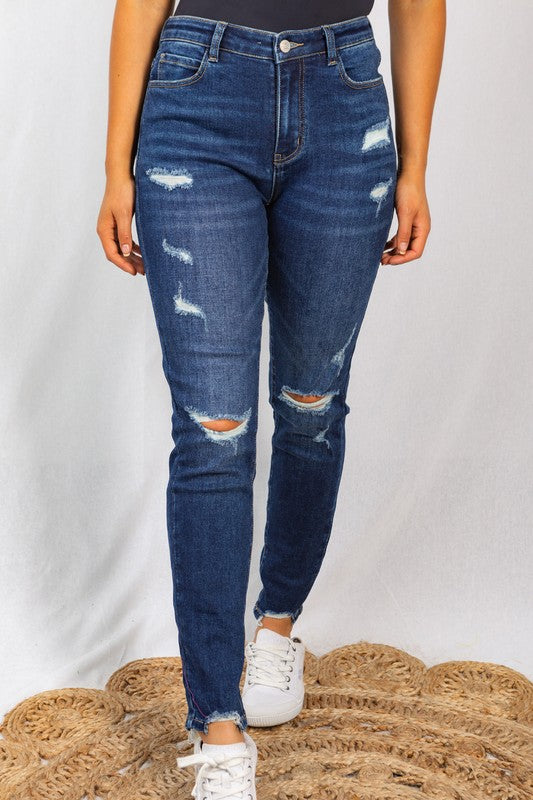 Layla Distressed Skinny Jeans
