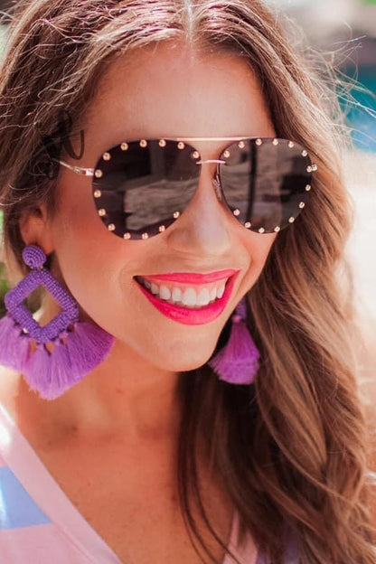 Showstopper Studded Aviators