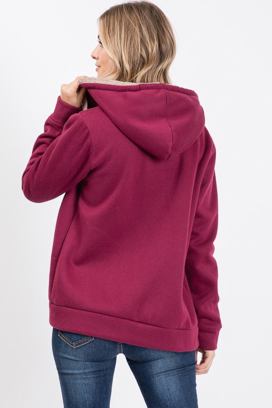 Burgundy Zip UP