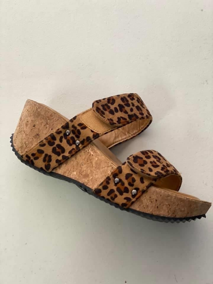 Cedar Leopard Sandal