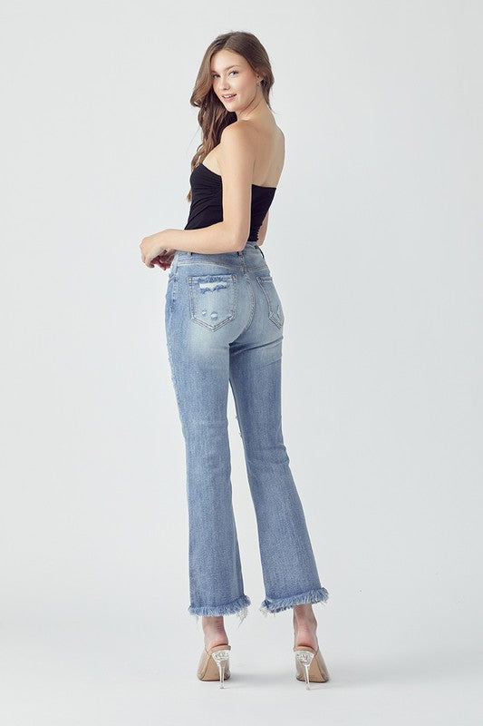 Take It All In Ankle Flare Jeans