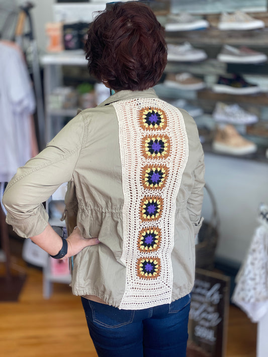 Crochet Back Jacket